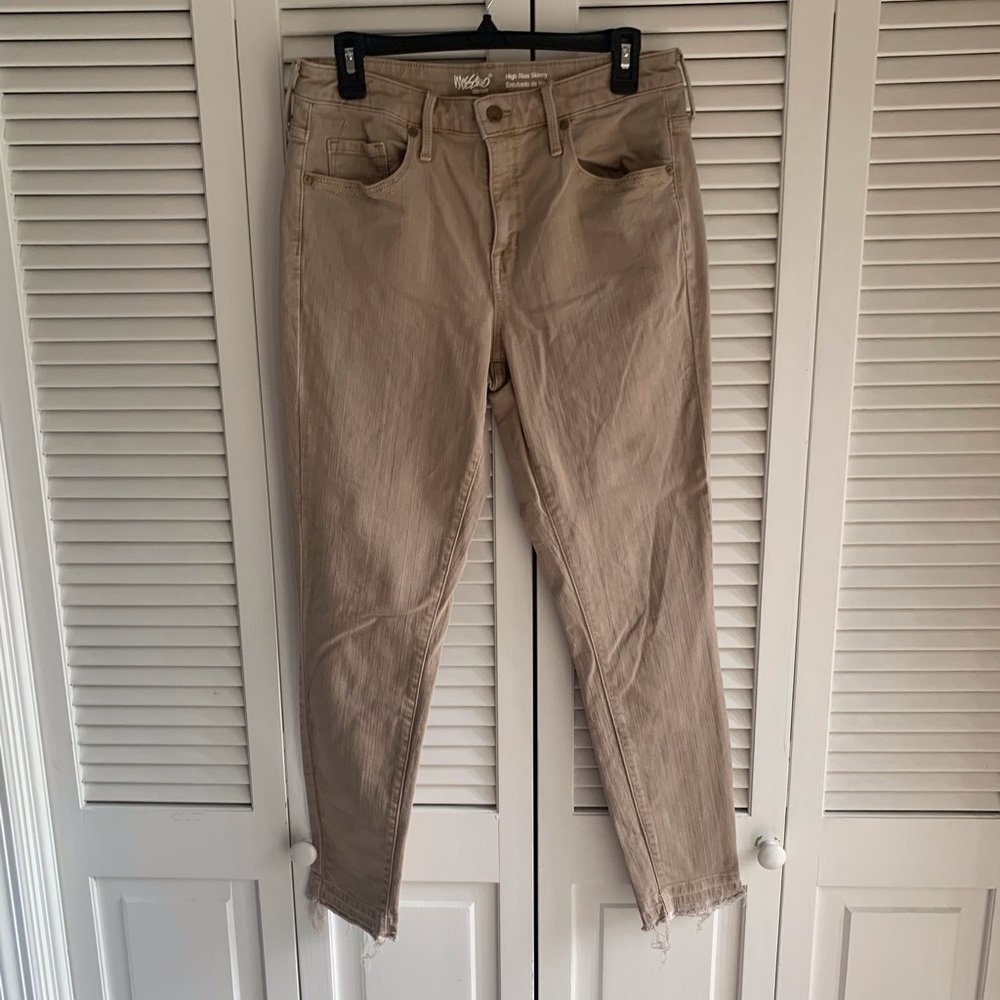 Mossimo Denim High Rise Skinny Jeans in Khaki